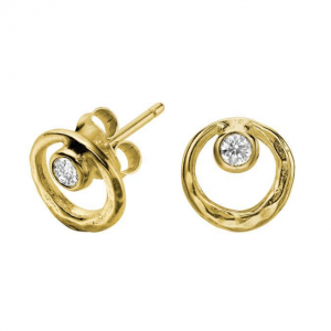 Yellow Gold Dewdrop Studs